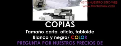La imagen 7 de la Empresa CENTRO DE COPIADO Y PLOTEO FRACTAL Servicios Profesionales y de Negocios en Toluca De Lerdo MEX