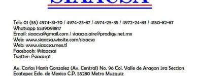 La imagen 9 de la Empresa SIAACSA Servicios Profesionales y de Negocios en Ecatepec De Morelos MEX